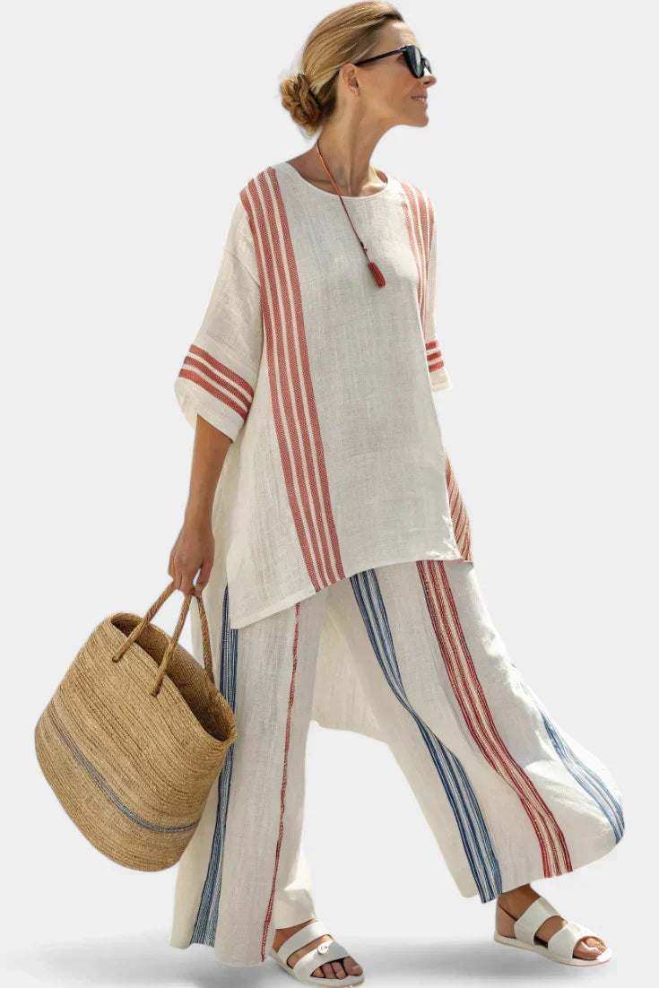 Marija - Boheme Linned Bluse og Bukser