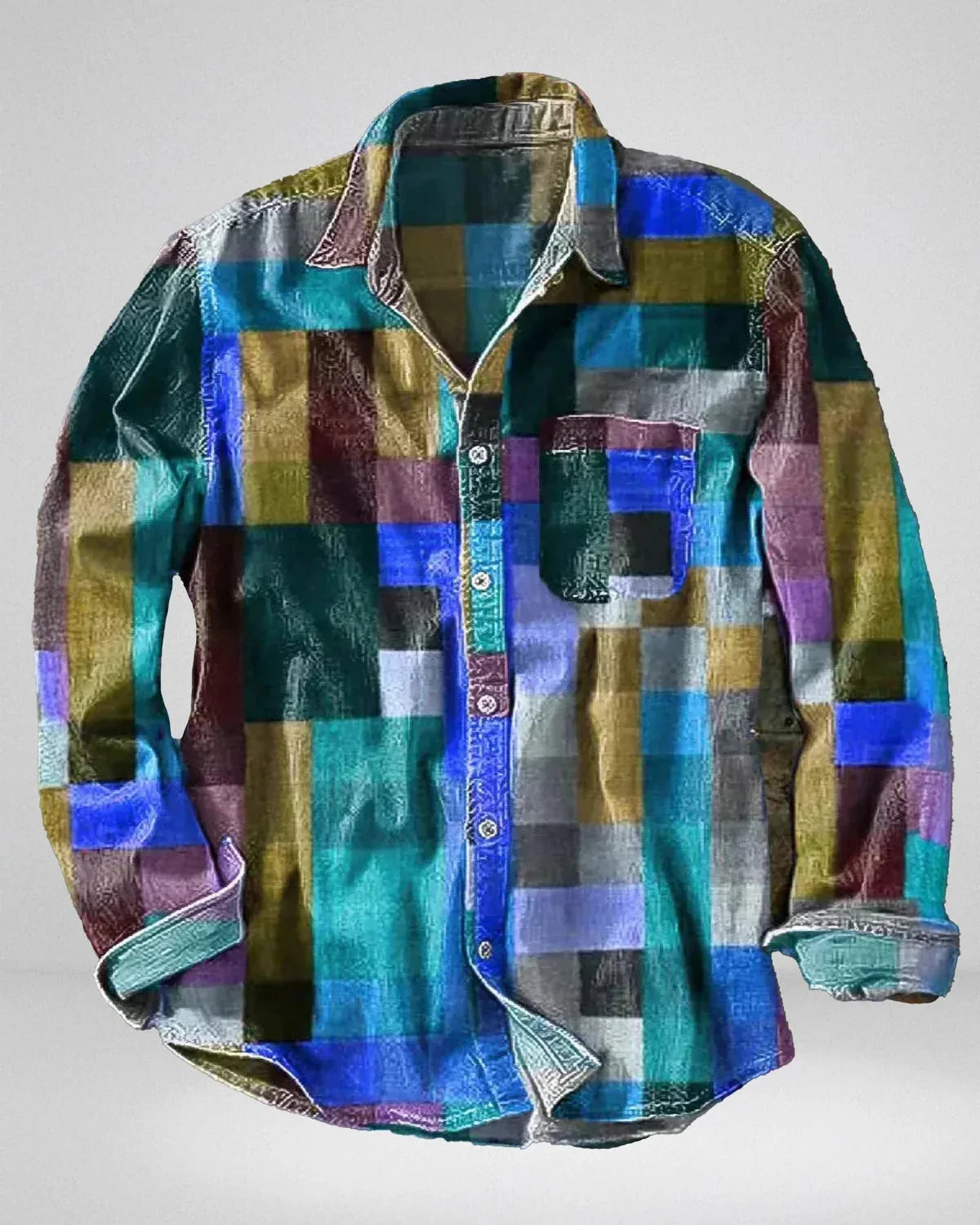 Hector - Farverig Ternet Bomuldsskjorte