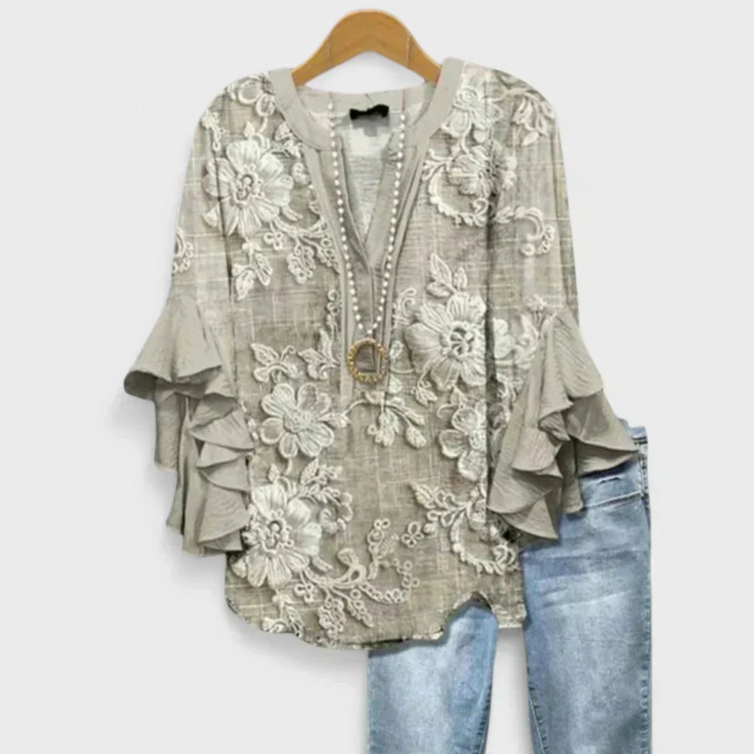 Virelina - Blusa de Algodón Elegante (Regalo Jeans Slim)