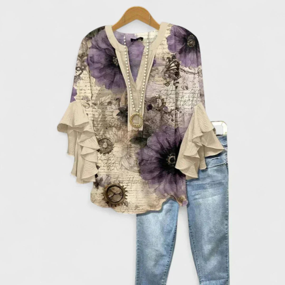 Virelina - Blusa de Algodón Elegante (Regalo Jeans Slim)