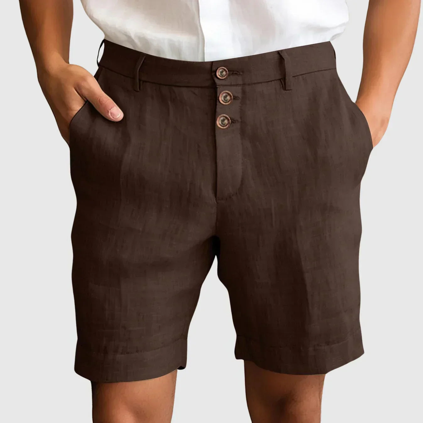 Adrian - Elegant Fine Linen & Cotton Shorts