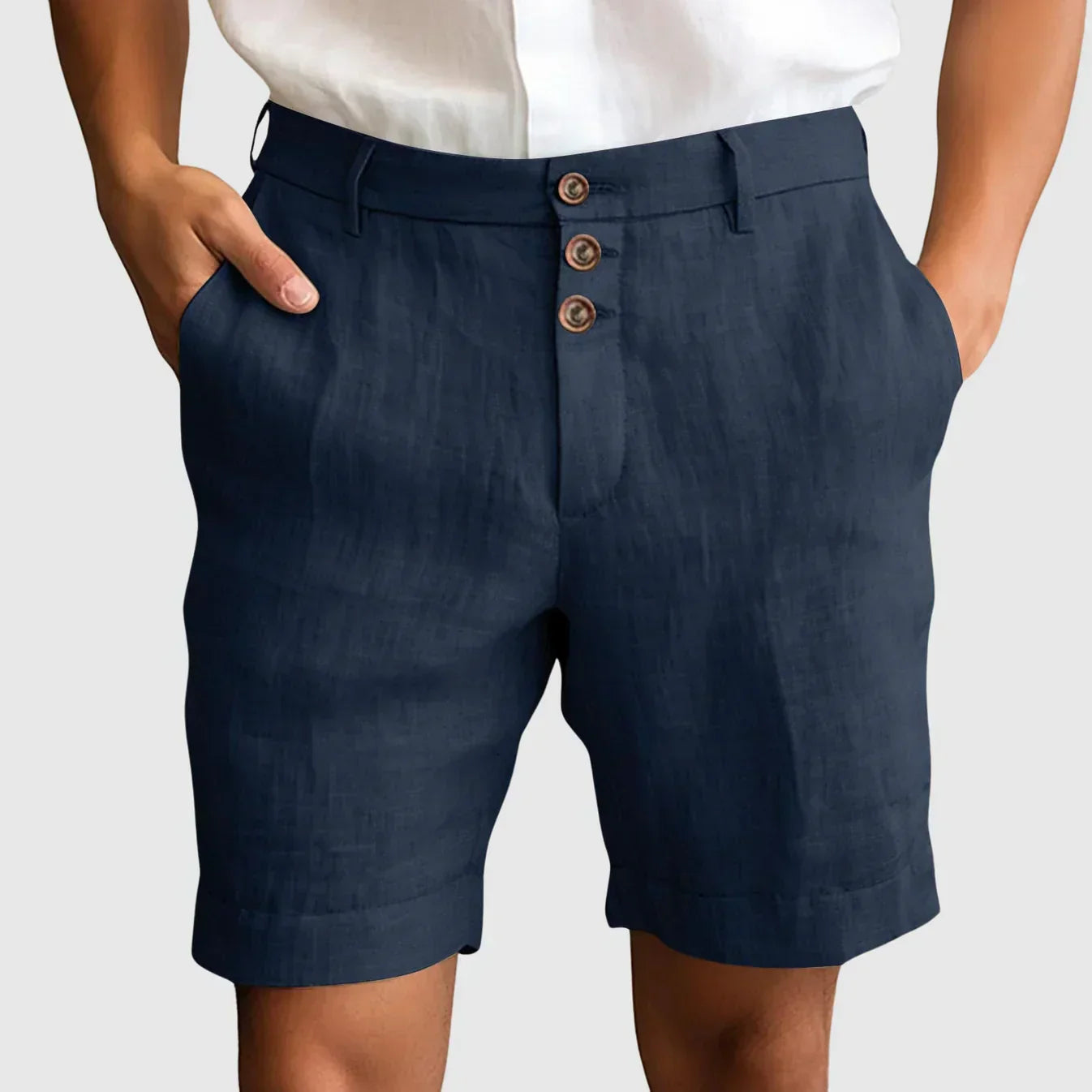 Adrian - Elegant Fine Linen & Cotton Shorts