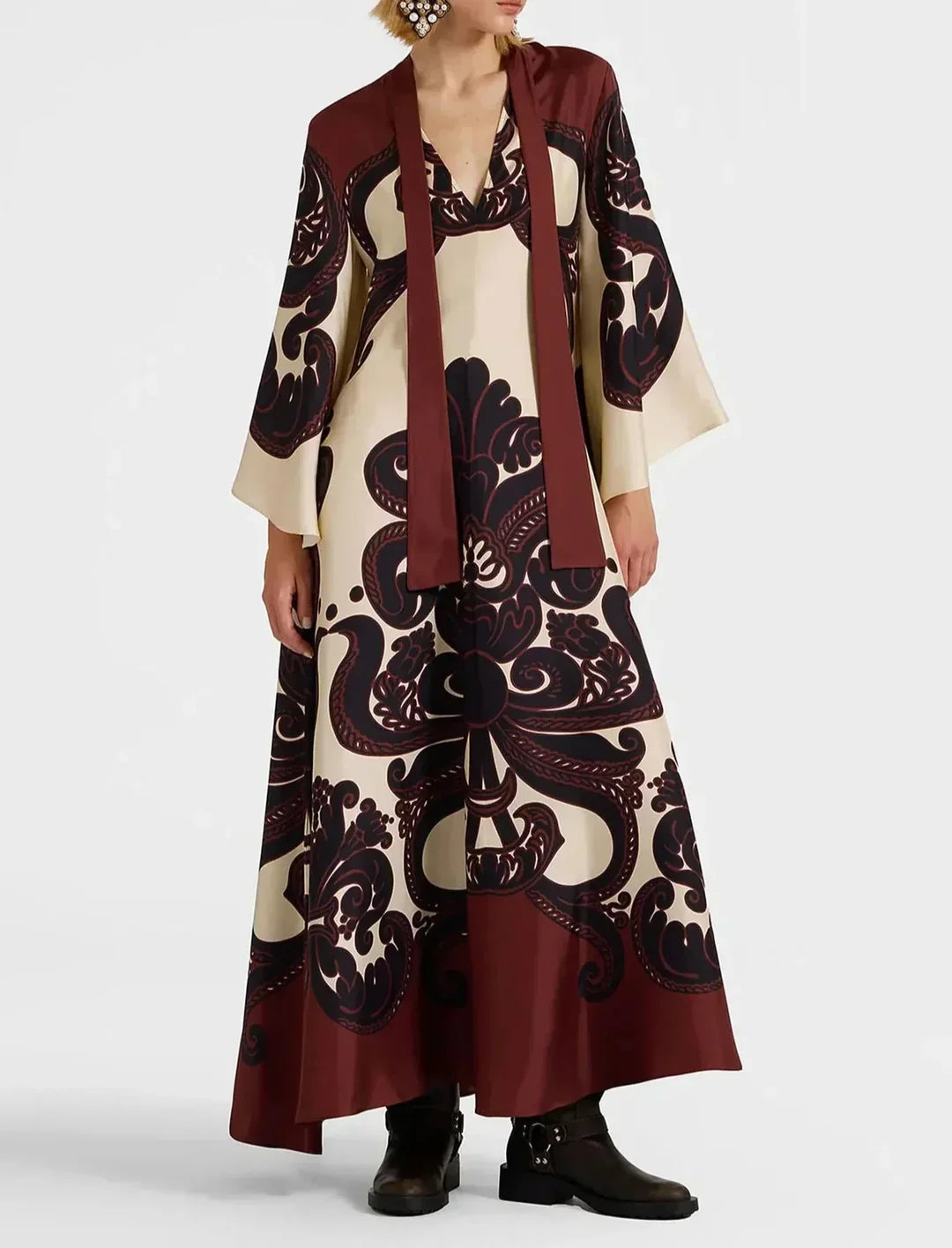 Giuseppa - Luksuriøs Delikat Maxikjole i Satin