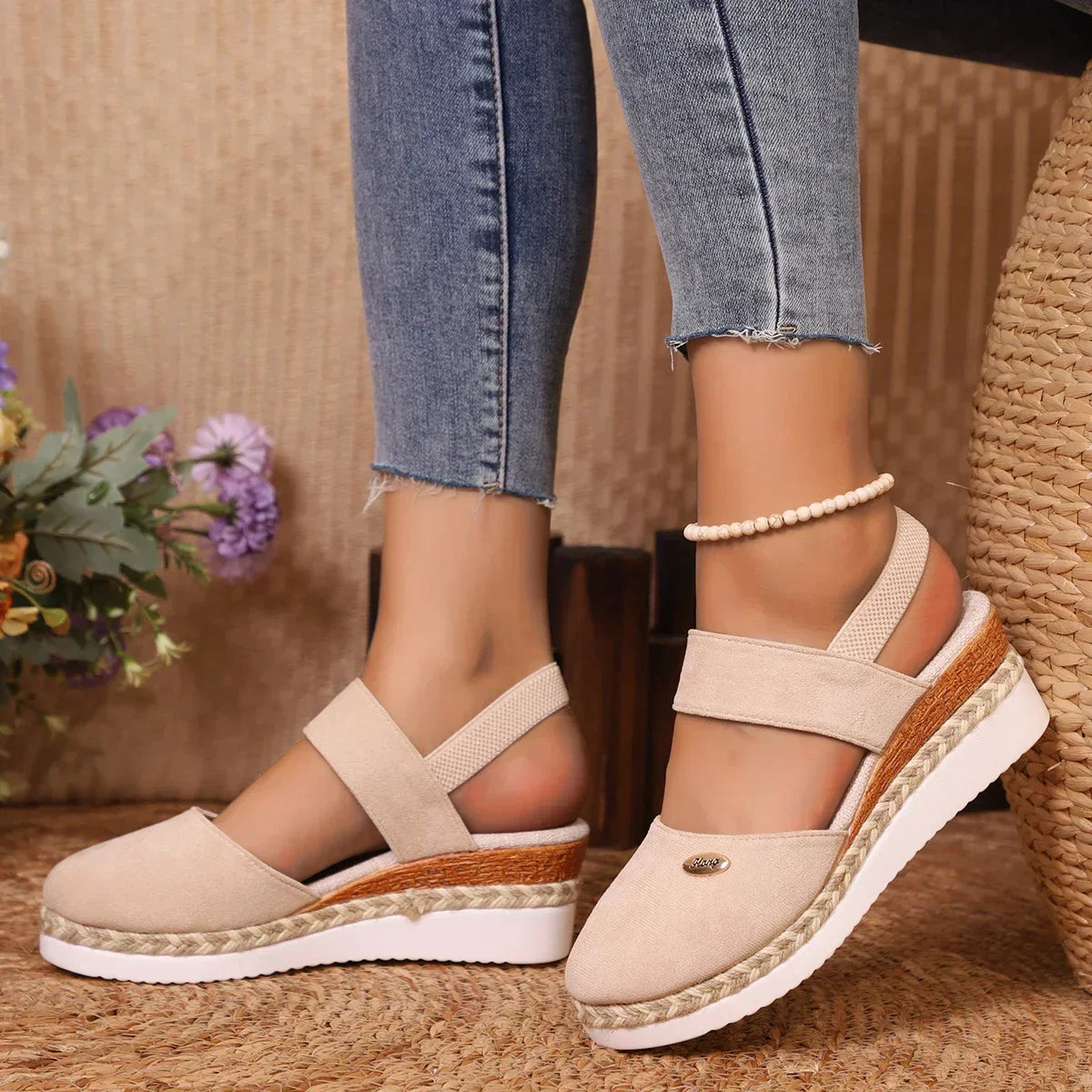 Dalina - Ortopædiske Espadriller med Platform