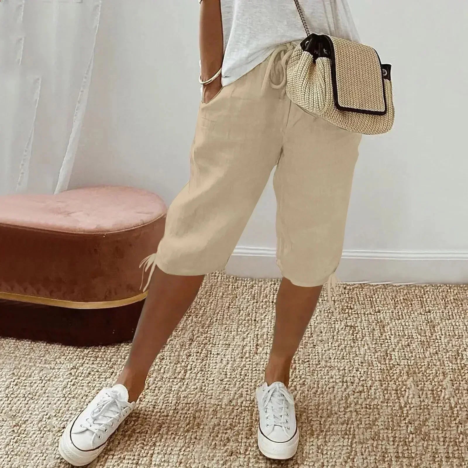 Lalita - Deluxe Linned Lange Shorts