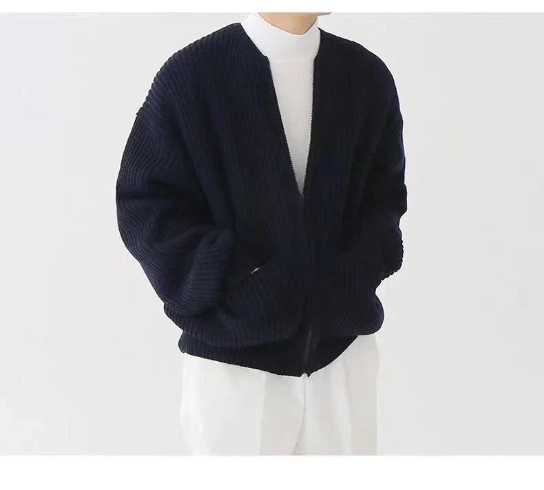 Harry - Cardigan Élégant en Maille Zip