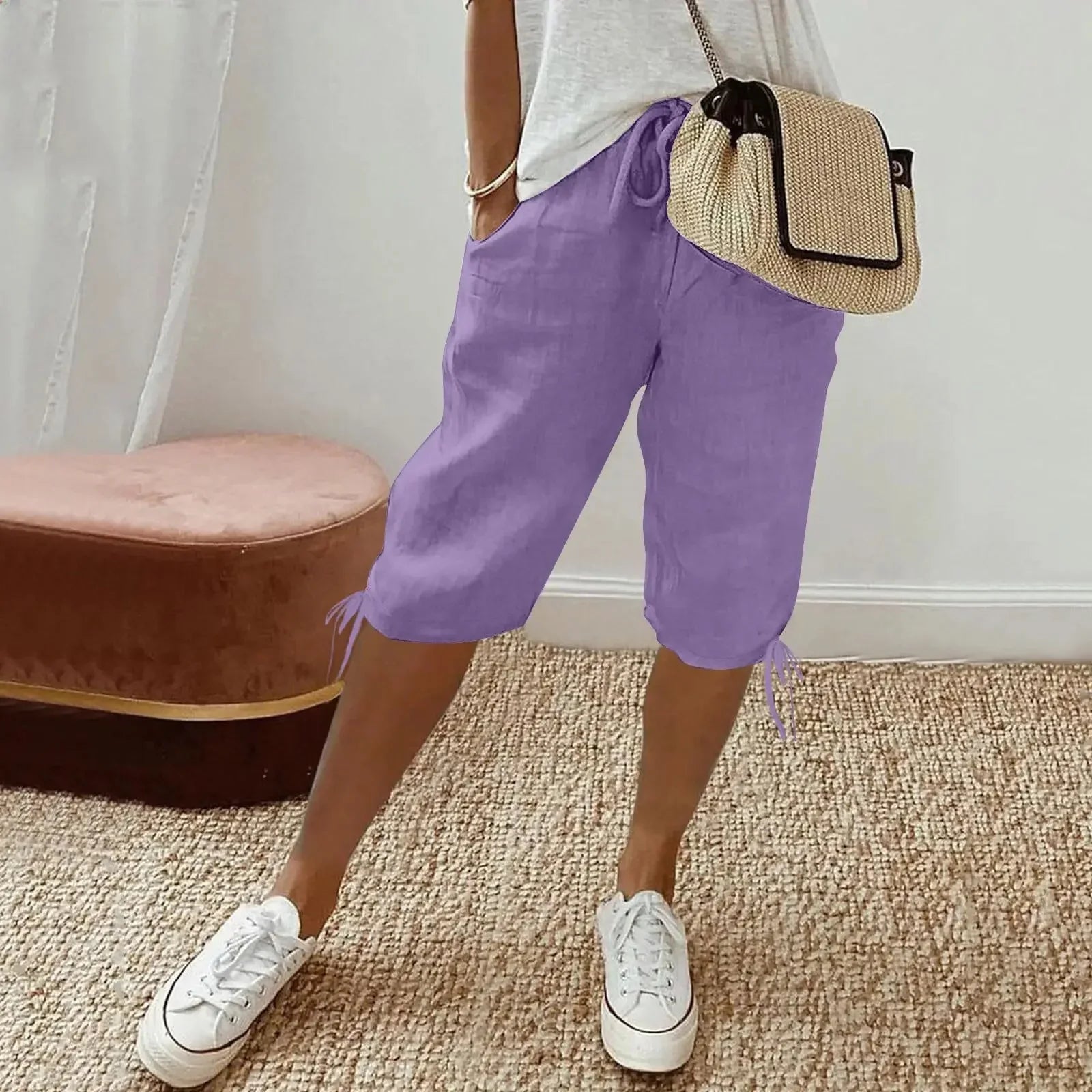 Lalita - Deluxe Linned Lange Shorts