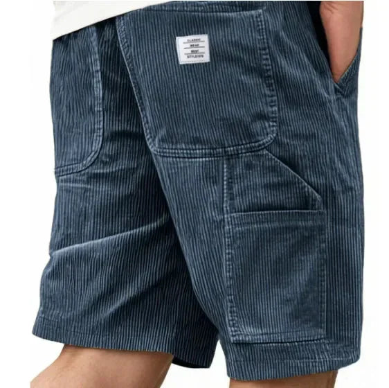 Hakop - Shorts Cargo Cómodos de Pana