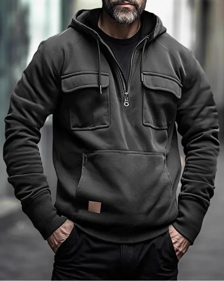 Ewen - Pohodlná Cargo Mikina s Kapucňou