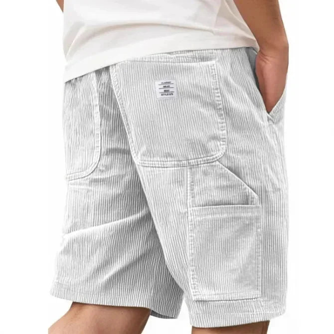 Hakop - Shorts Cargo Cómodos de Pana