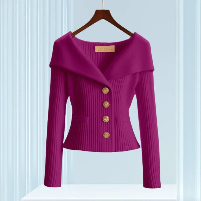 Clarisa - Elegantný Kardigán z Luxusnej Priadze