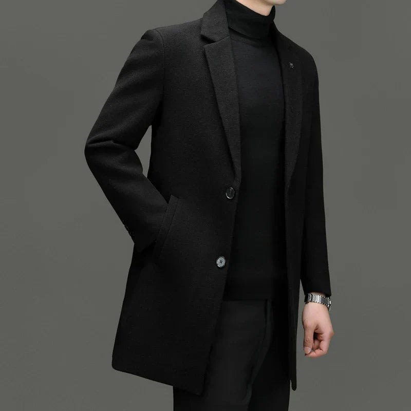 Arthur - Elegantní Dlouhý Vlněný Kabát