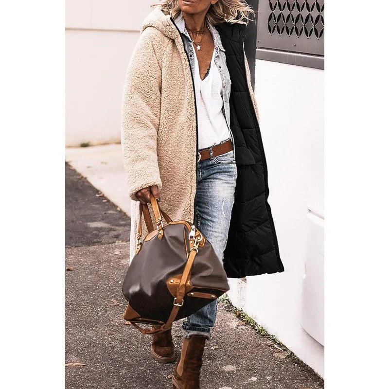 Nadine - Extra Teplý Dlouhý Obojstranný Kabát