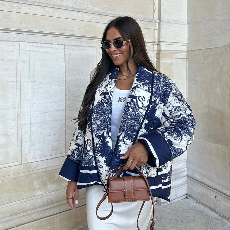 Bern - Veste Toile de Jouy Matelassée