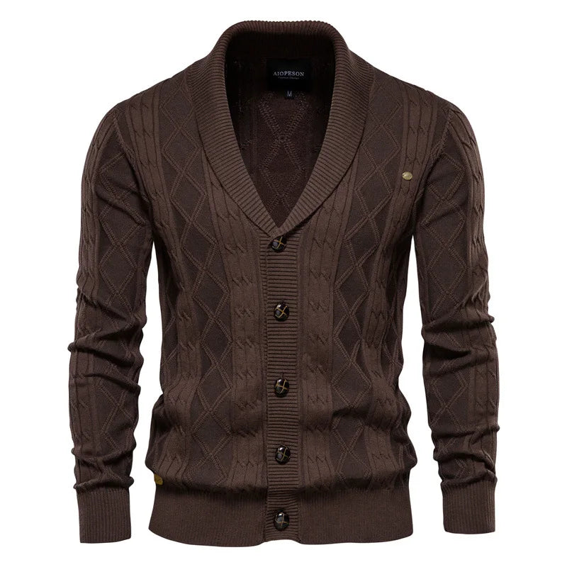 Leonardo - Elegant Cable Knit Cardigan