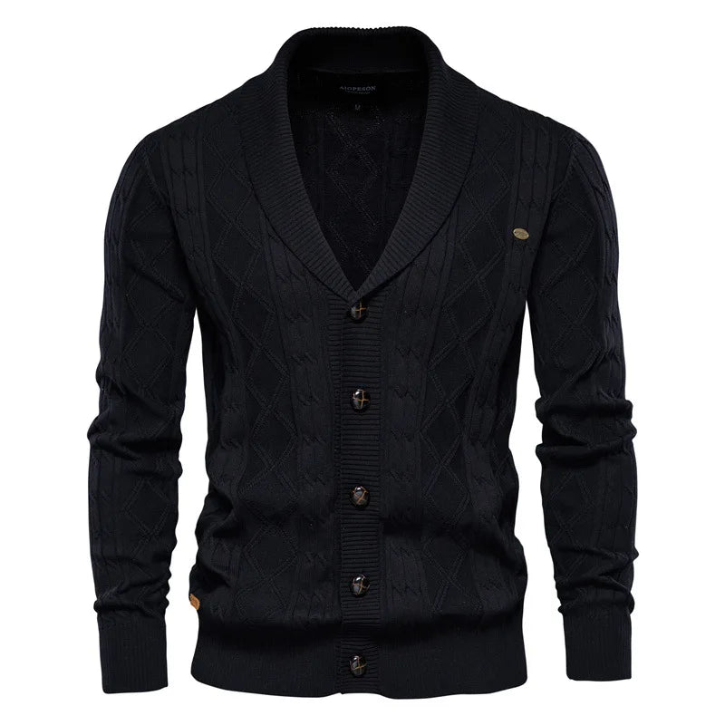 Leonardo - Elegant Cable Knit Cardigan