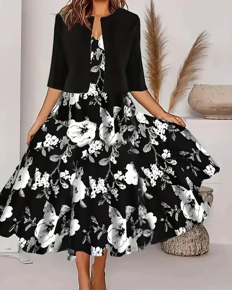 Gisela - Vzorované Šaty a Zodpovedajúca Bunda