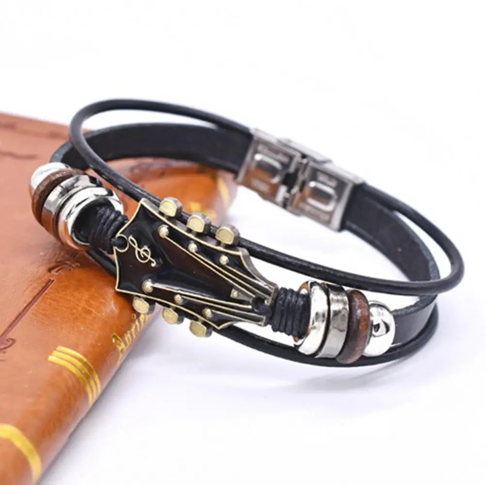 Hendrix™ - Bracelet Guitare en Cuir