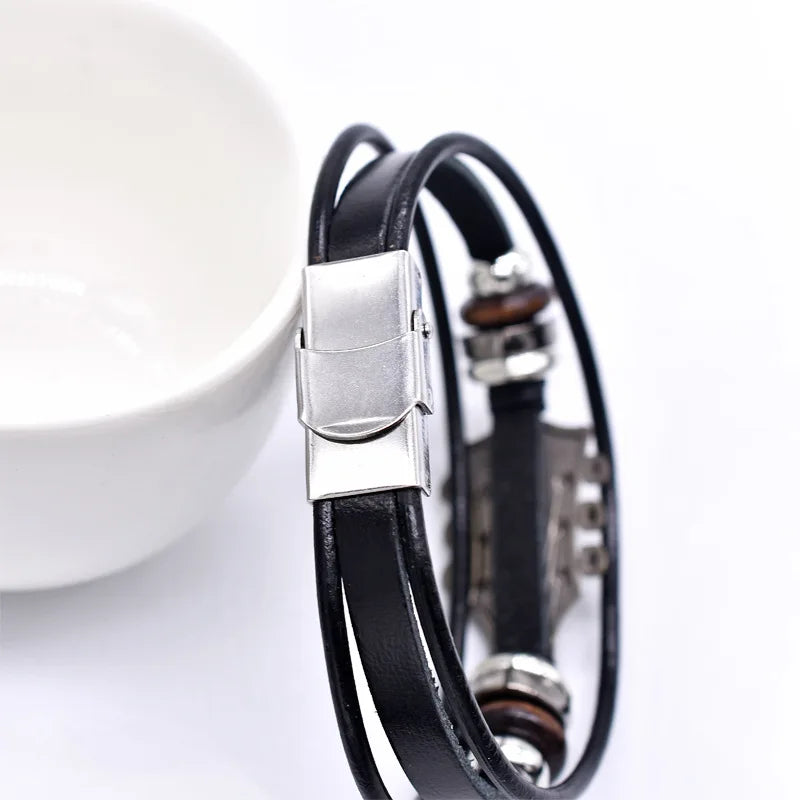 Hendrix™ - Bracelet Guitare en Cuir