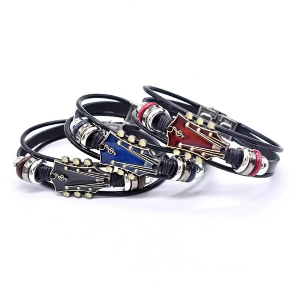 Hendrix™ - Bracelet Guitare en Cuir