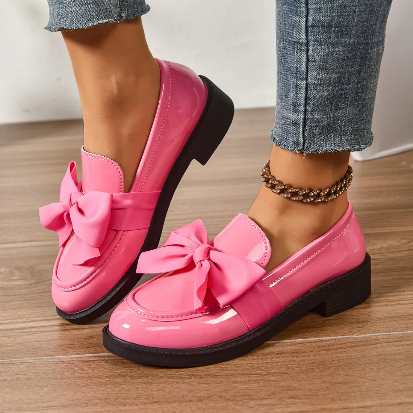 Syuzi - Mocassins Vernis à Nœud Plateforme Confort
