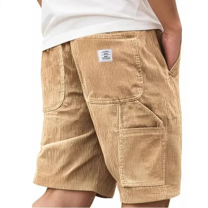 Hakop - Shorts Cargo Cómodos de Pana
