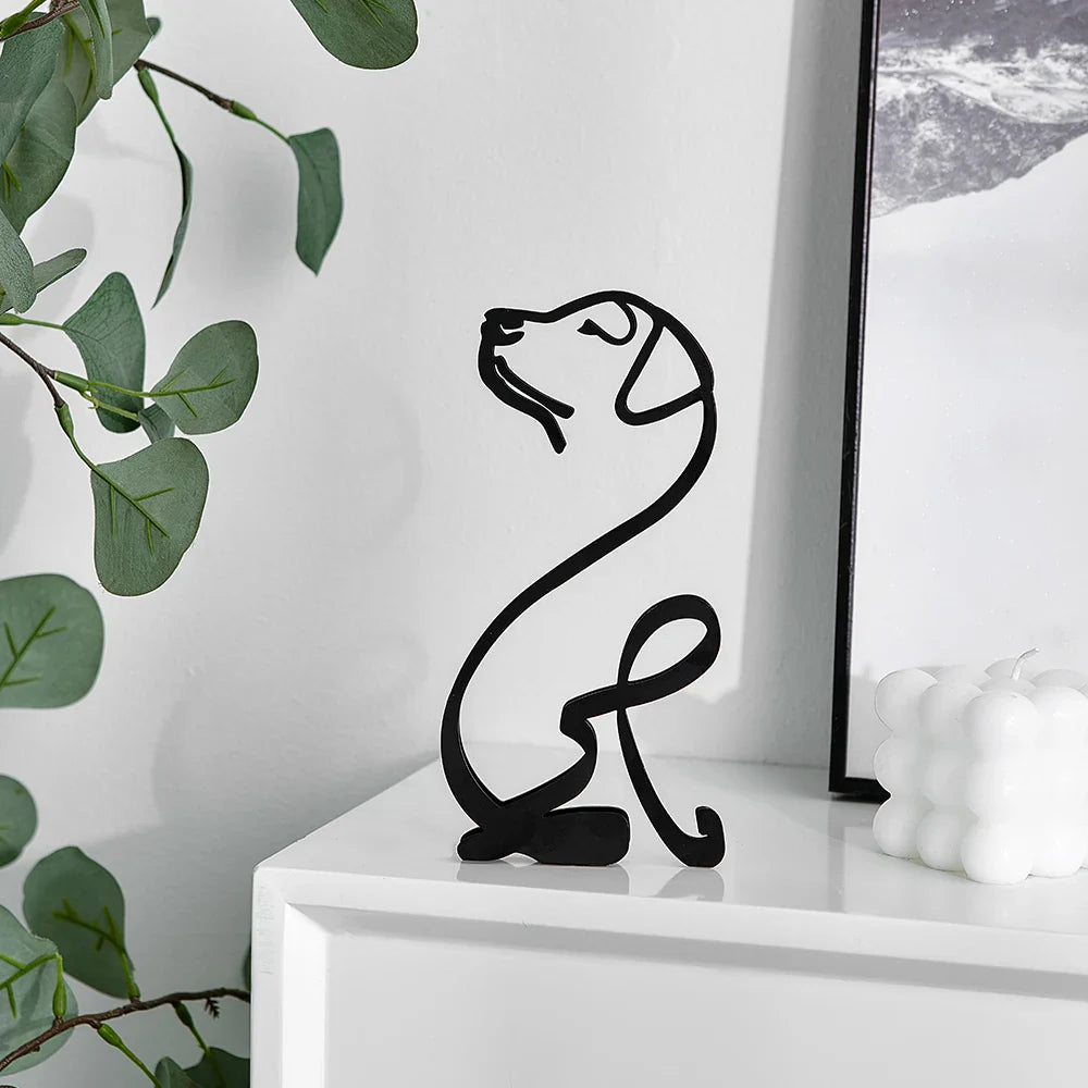 Skundâą - Hunderrace Line Art Skulptur