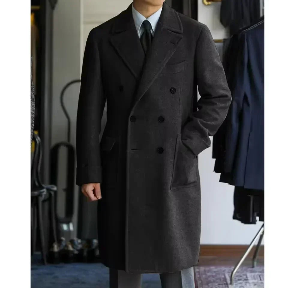 Guillaume - Long Manteau Hivernal en Lain d'Exception