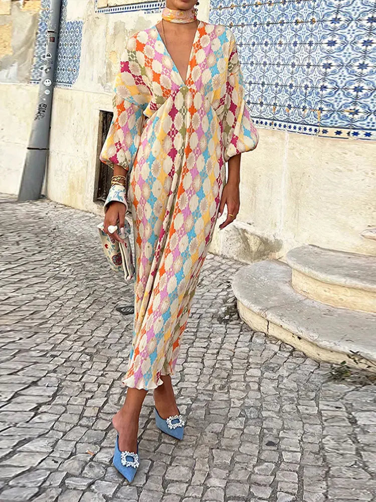 Selena - Robe Longue Bohème Colorée