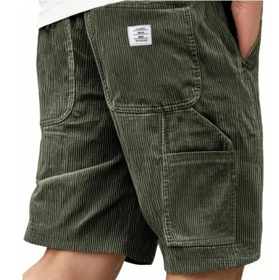 Hakop - Shorts Cargo Cómodos de Pana