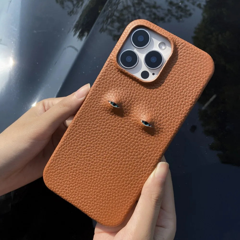 iGuard™ - Coque Observatrice en Cuir iPhone
