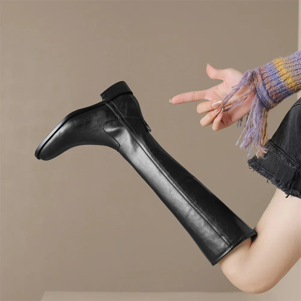 Tivra - Élégantes Bottes Artisanales en Cuir Vériable