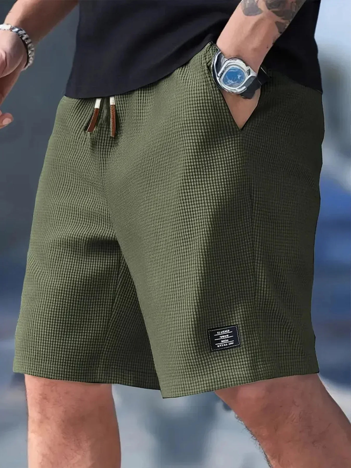 Aronis - Shorts Premium Transpirables con Textura