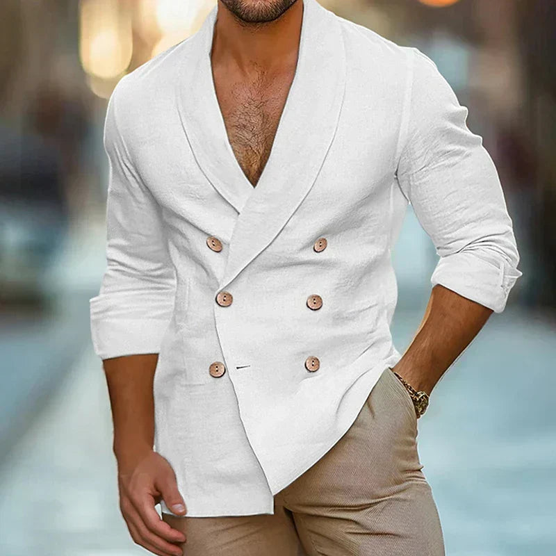 Leandro - Elegant Naturlig Kvalitet Letvægtsblazer