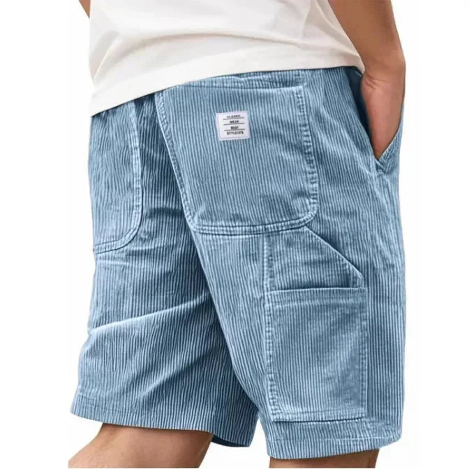 Hakop - Shorts Cargo Cómodos de Pana