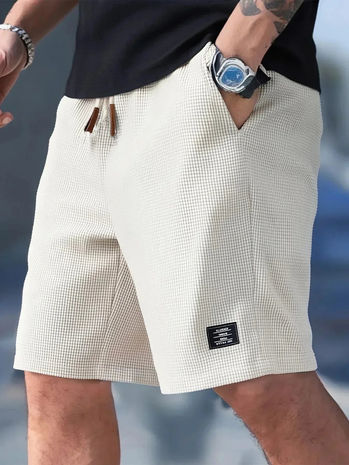 Aronis - Premium Breathable Textured Shorts