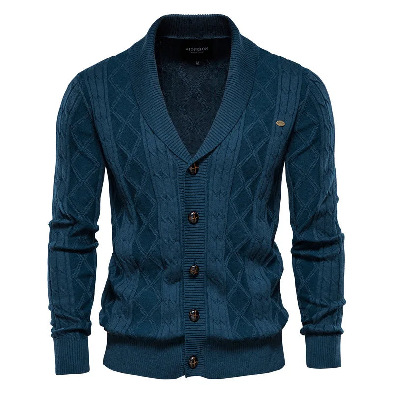 Leonardo - Elegant Cable Knit Cardigan