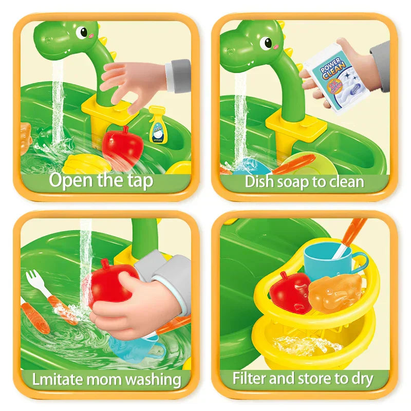 Kitcheau® Jeu Évier Électrique à Eau 17pcs