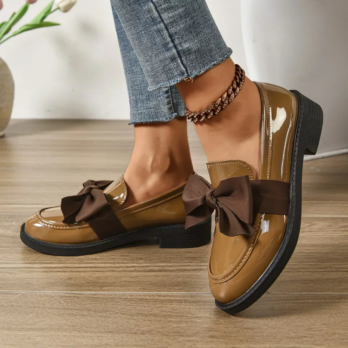 Syuzi - Mocassins Vernis à Nœud Plateforme Confort