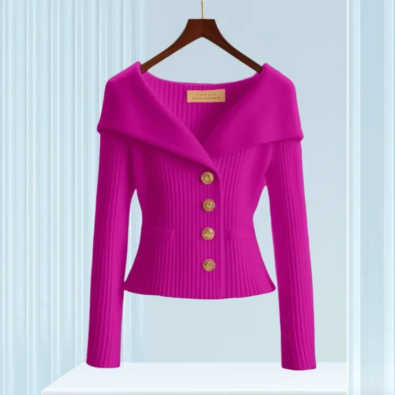 Clarisa - Elegantný Kardigán z Luxusnej Priadze