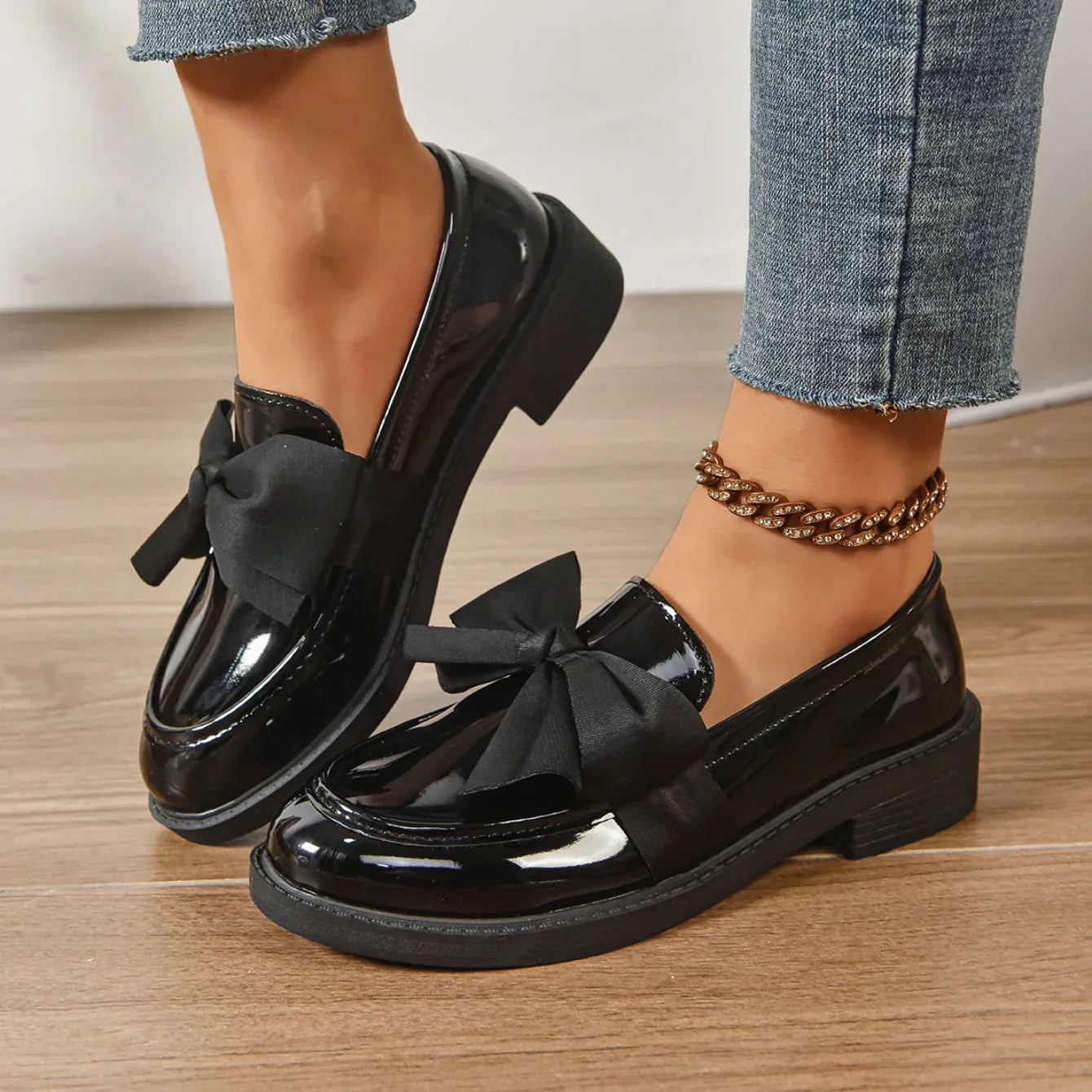 Syuzi - Mocassins Vernis à Nœud Plateforme Confort