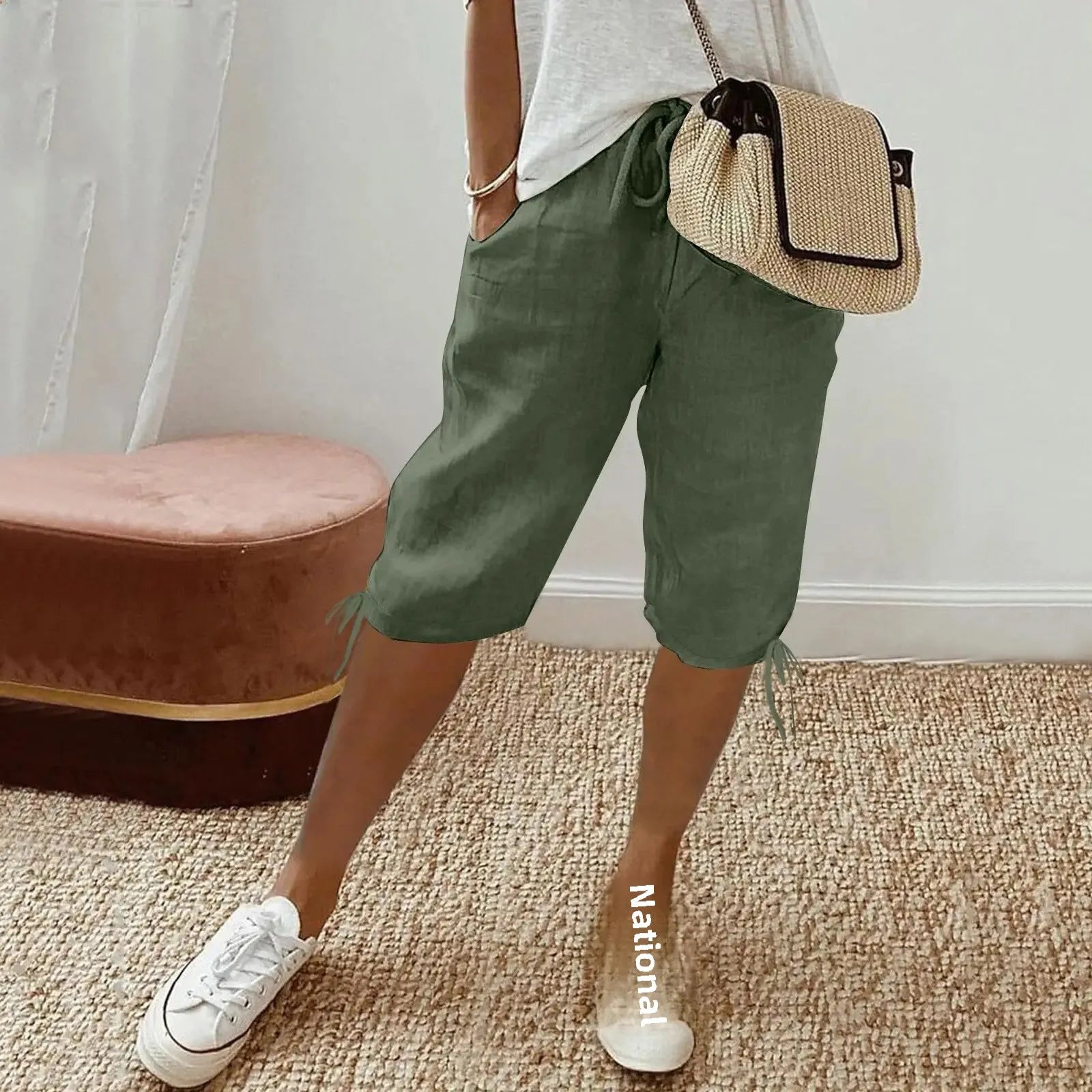 Lalita - Deluxe Linned Lange Shorts