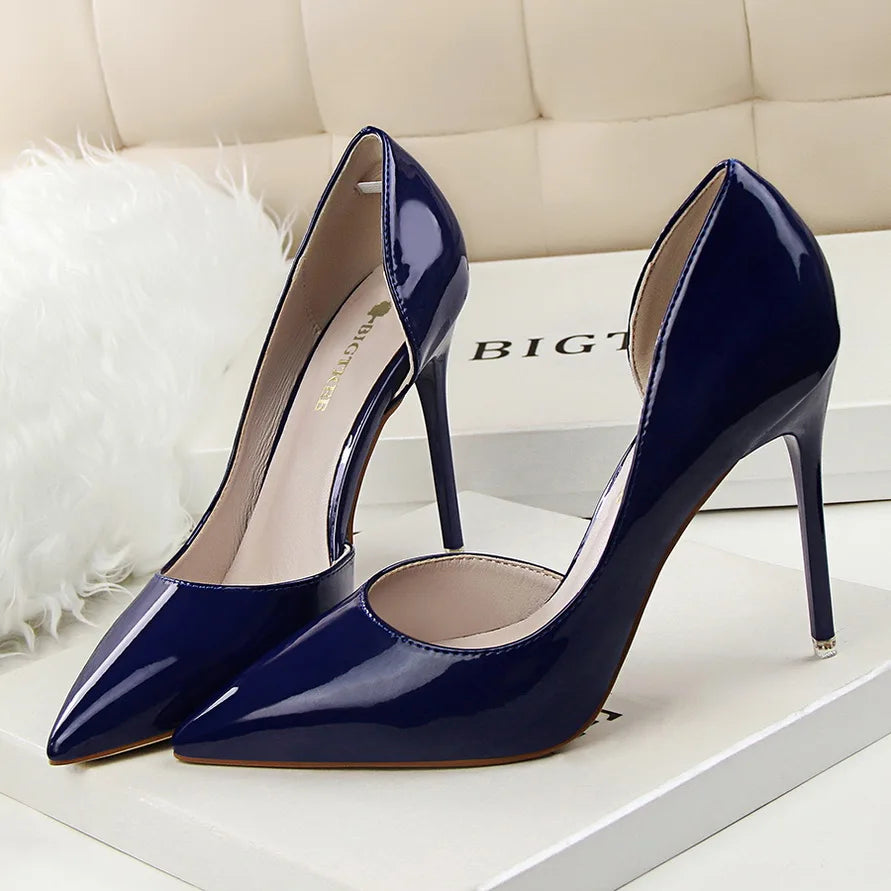 Veronica - Escarpins Vernis Cuir Qualité Italienne