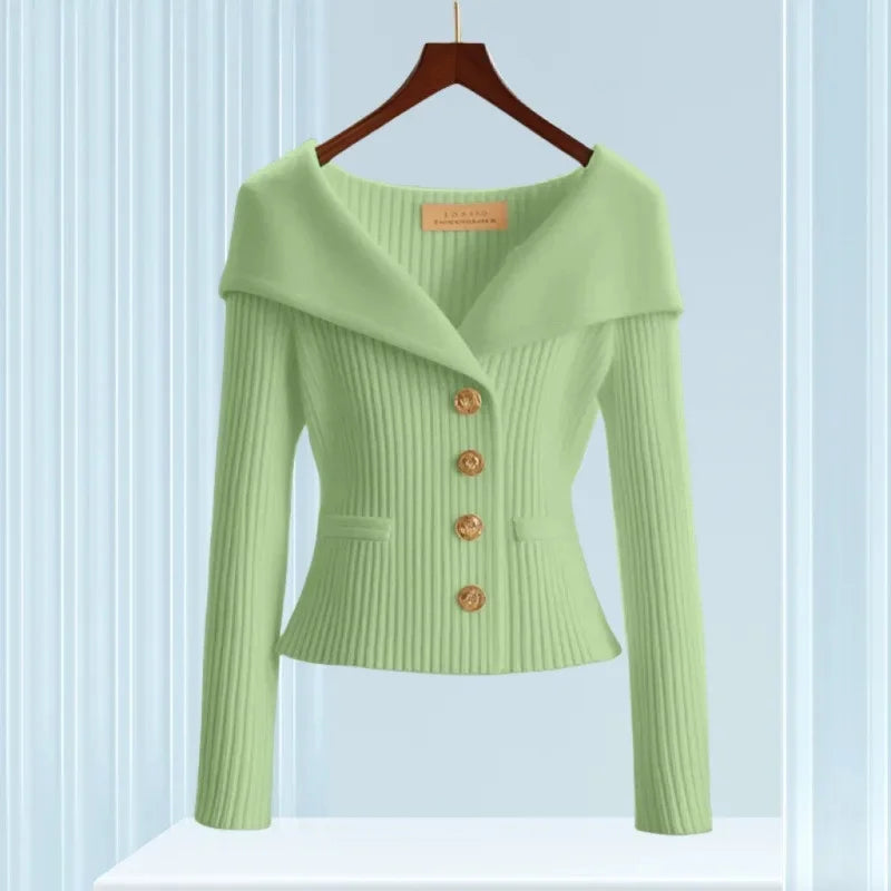 Clarisa - Elegantný Kardigán z Luxusnej Priadze