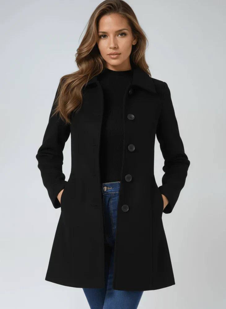 Stacy - Élégant Manteau Mi Long en Laine