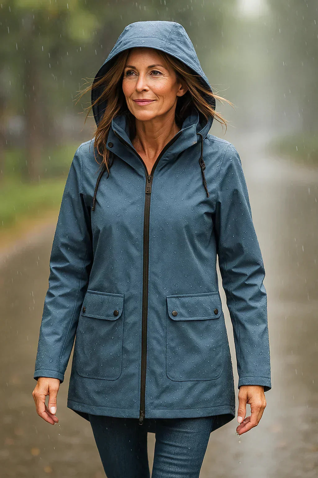 Philippine - Abrigo Impermeable con Capucha
