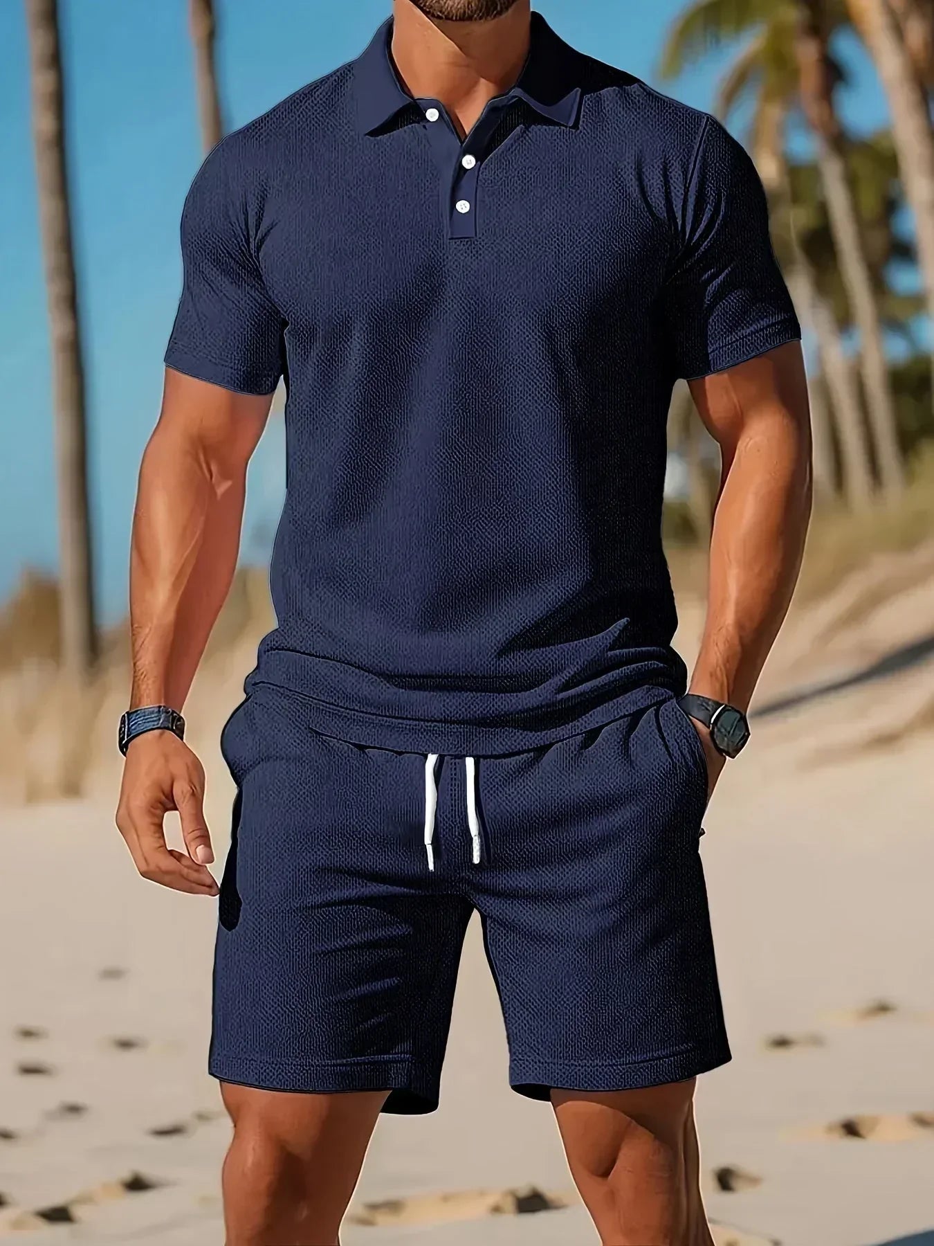 Aiden - Luxury Polo Set with Matching Shorts