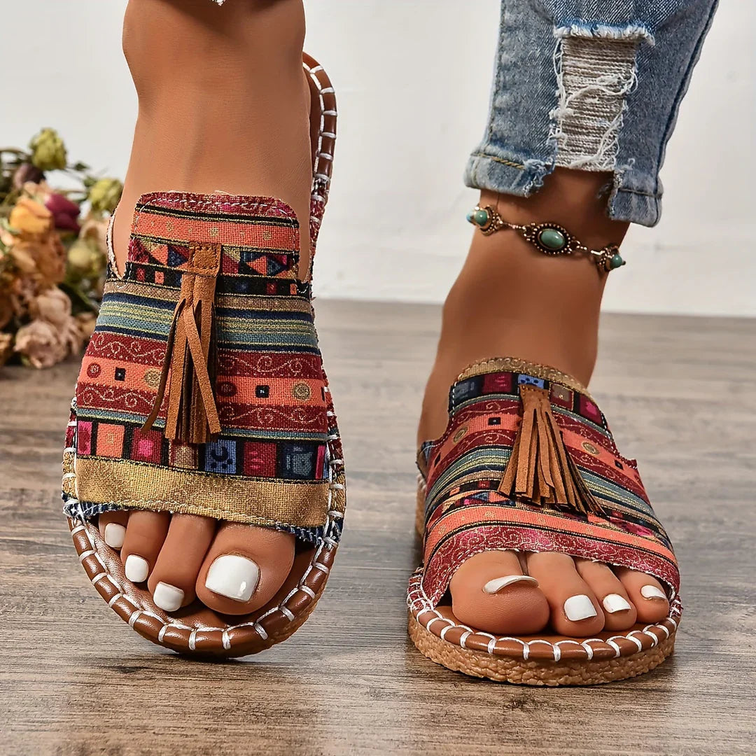 Bettina - Komfortable Sandaler i Bohemestil