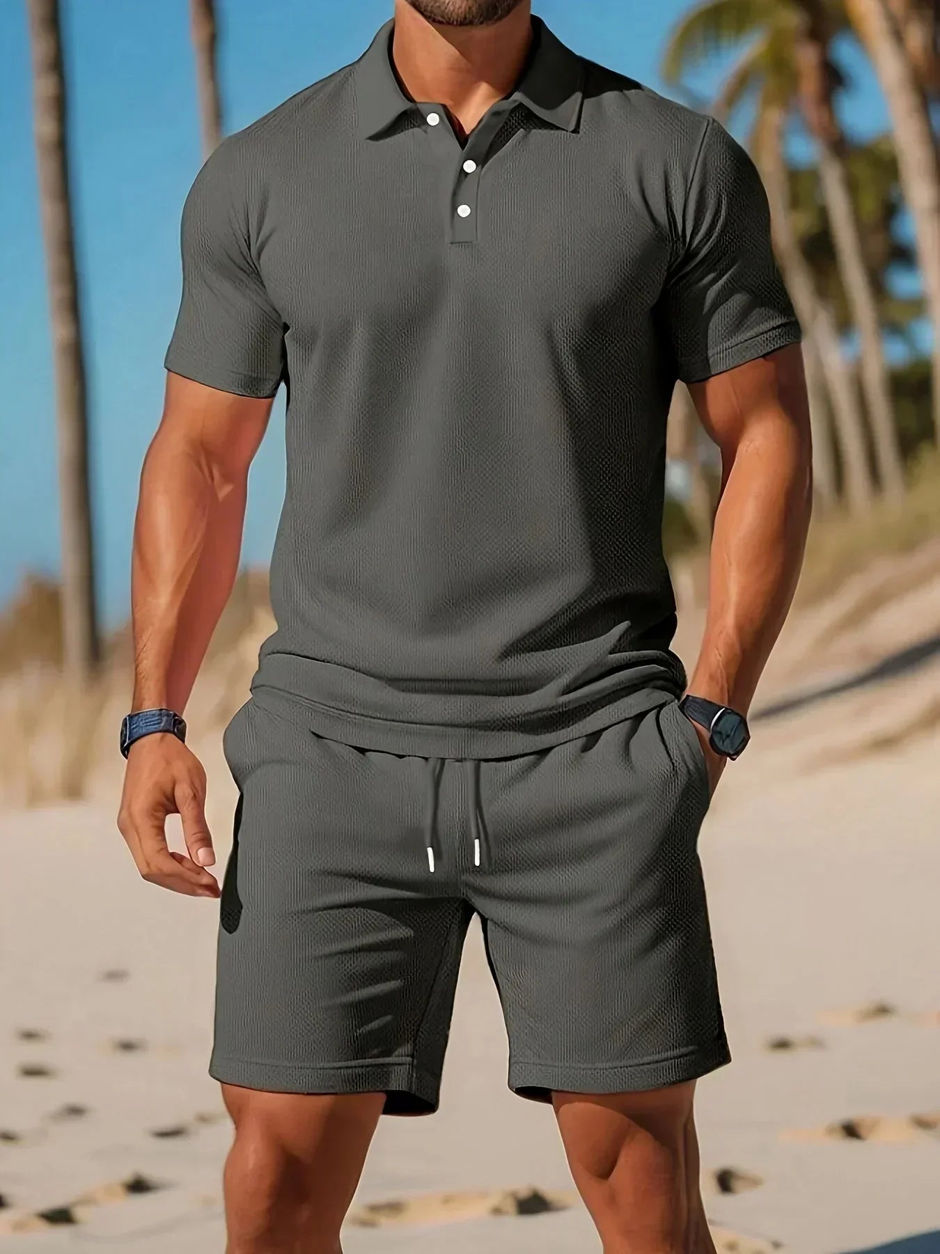 Aiden - Luxury Polo Set with Matching Shorts