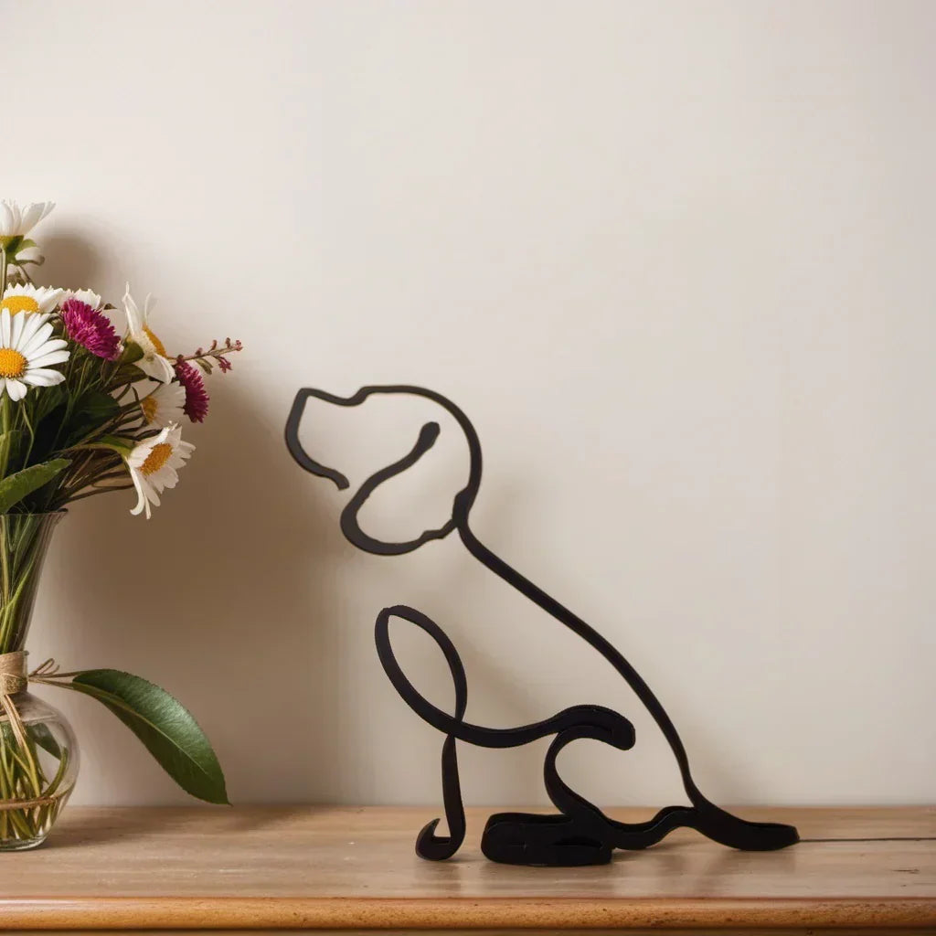 Skund™ - Hunderrace Line Art Skulptur